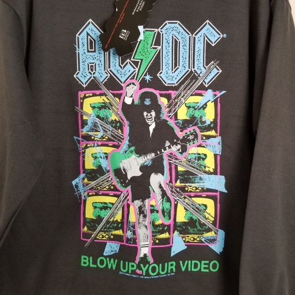 AC/DC Blow Up Your Video Sweatshirt Large NWT - Picture 2 of 4